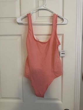 Free People Coral One-Piece Bodysuit